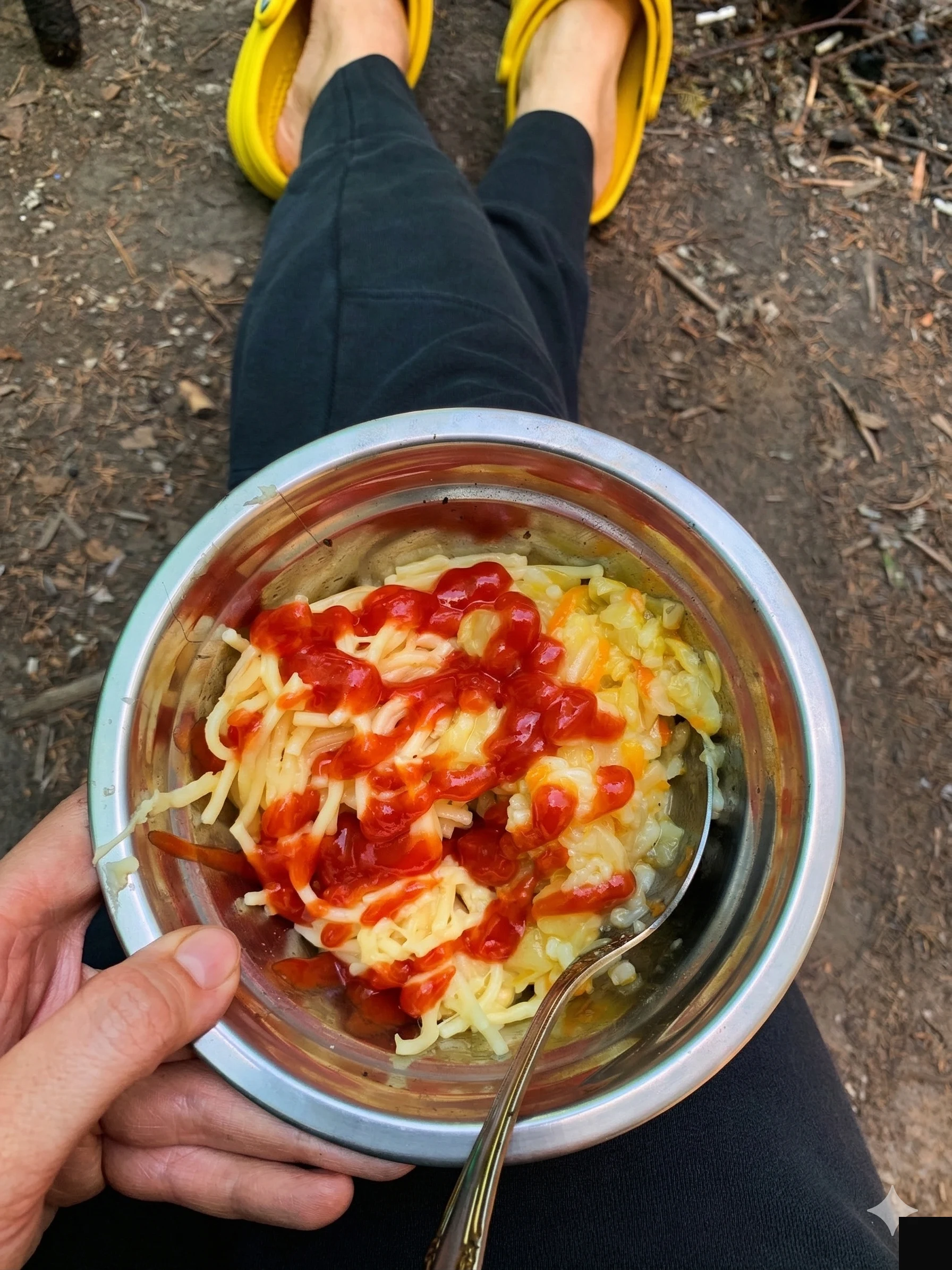 Горячая каша с сыром — сытный обед в лагере