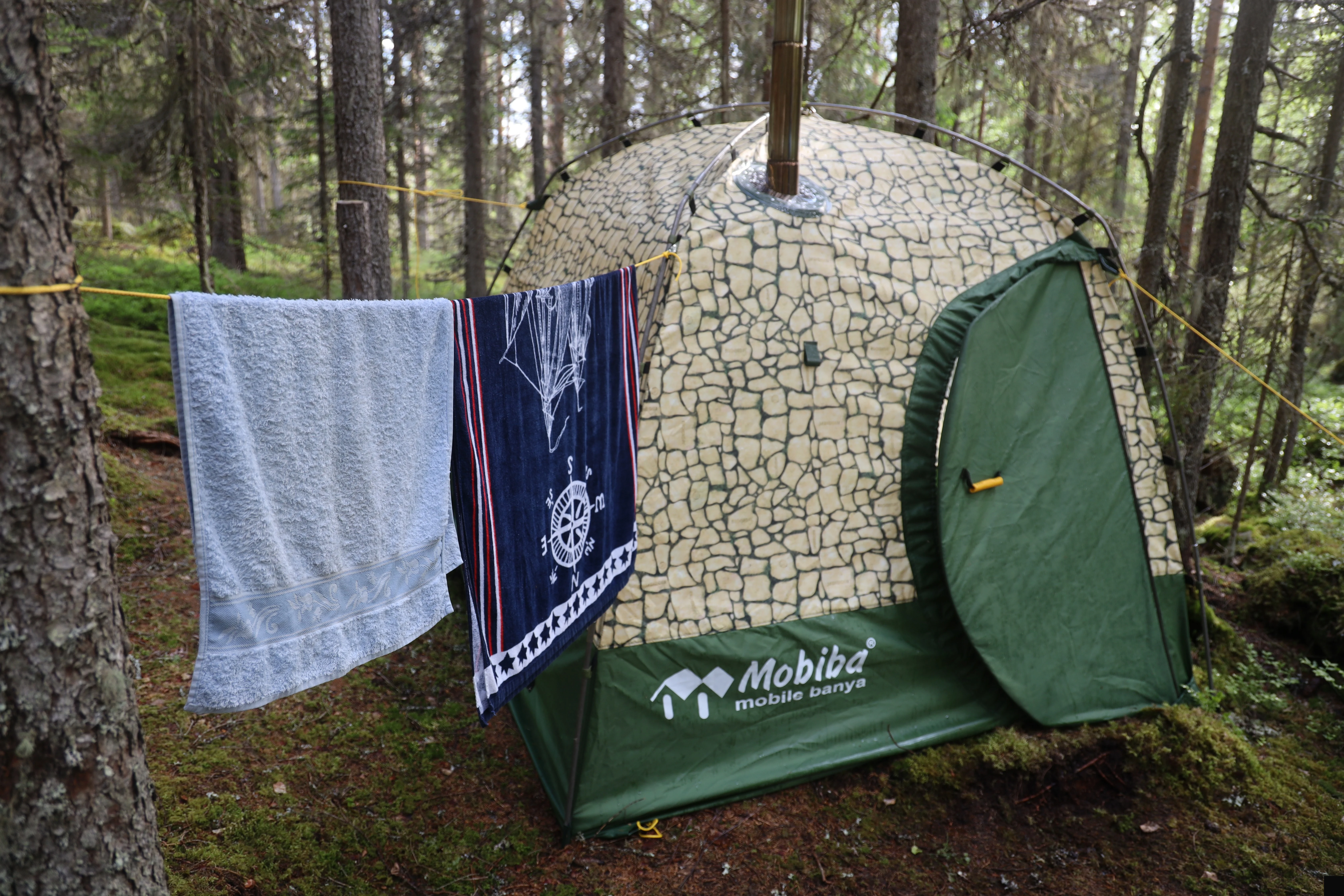 Полотенца у бани — после парной