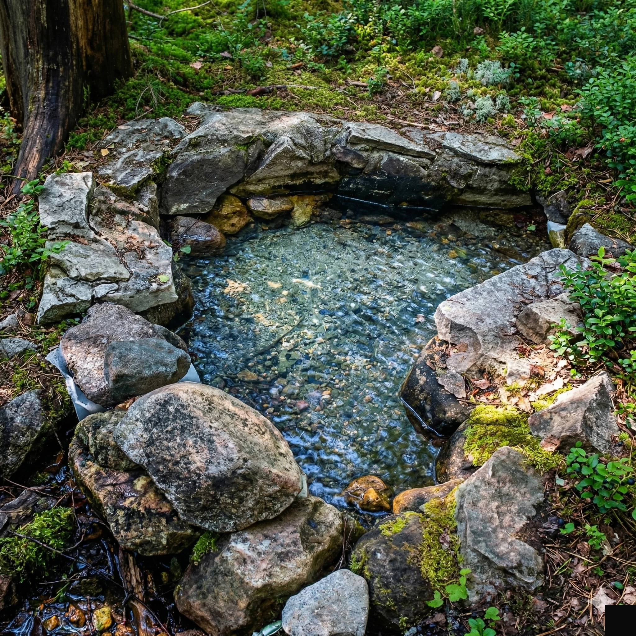 Родник в 100 метрах от лагеря — источник воды для готовки