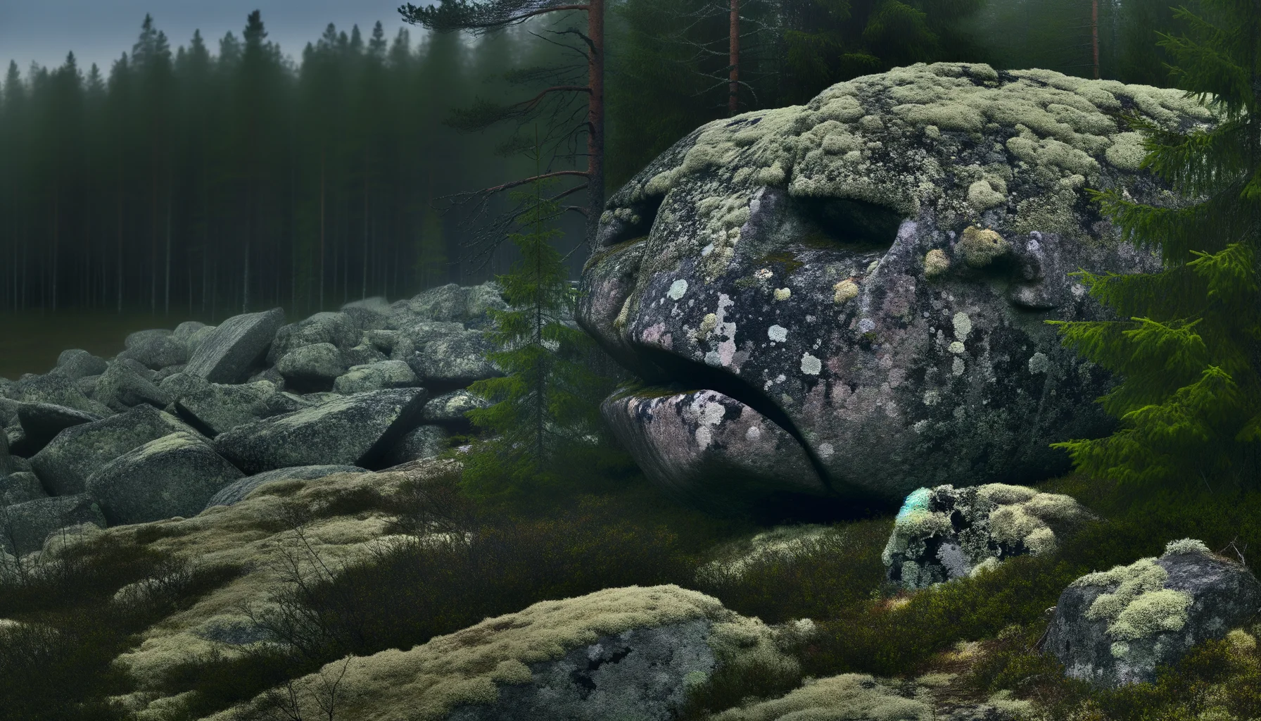 Сейд Грустный папа — камень с профилем