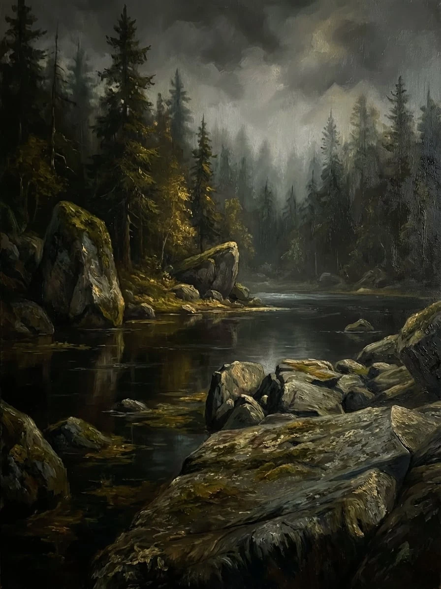 Белое озеро на горе Воттоваара