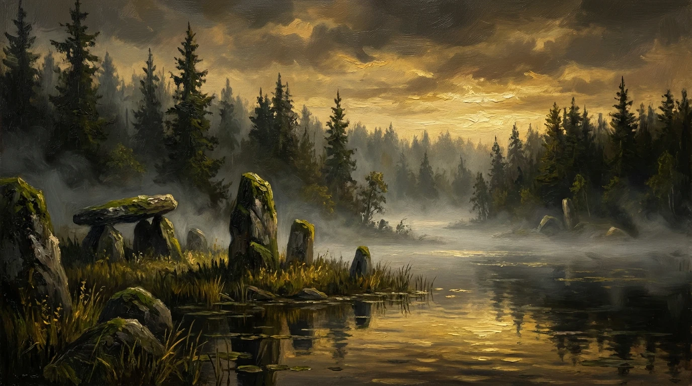 Озеро Гимолы на горе Воттоваара