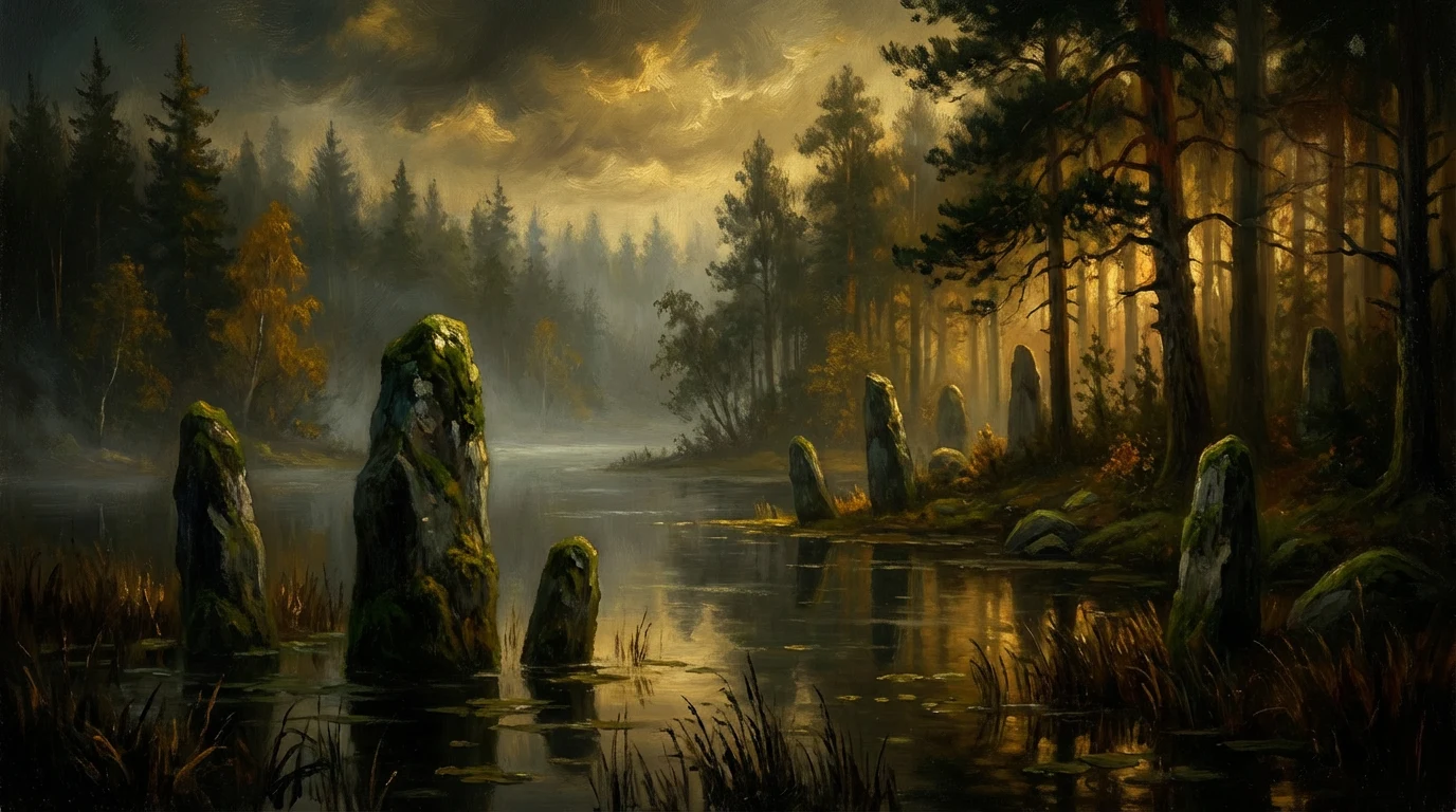 Озеро Гимолы — Озеро у посёлка Гимолы — первая остановка на пути к горе