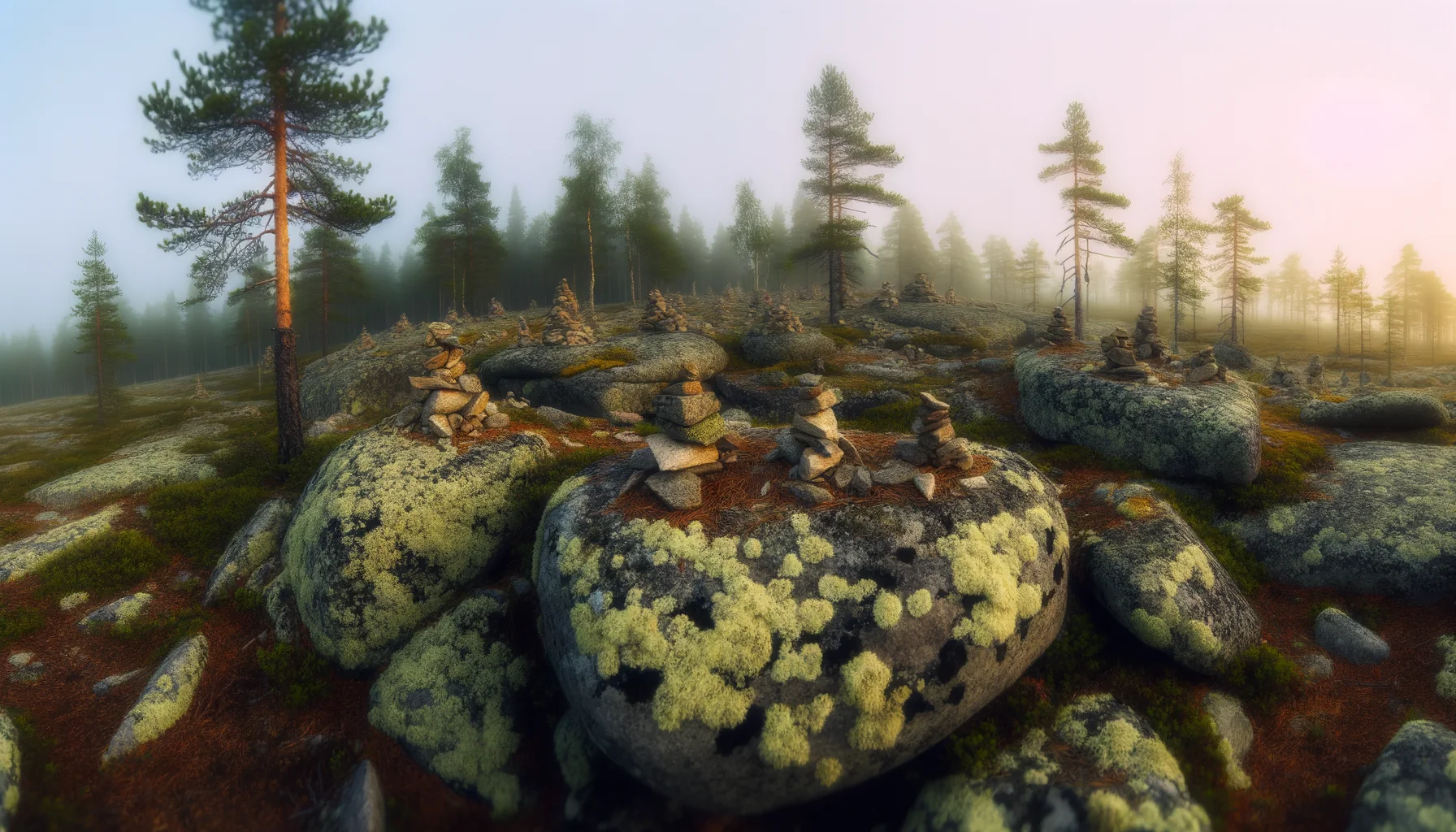 Каменные пирамиды Воттоваары