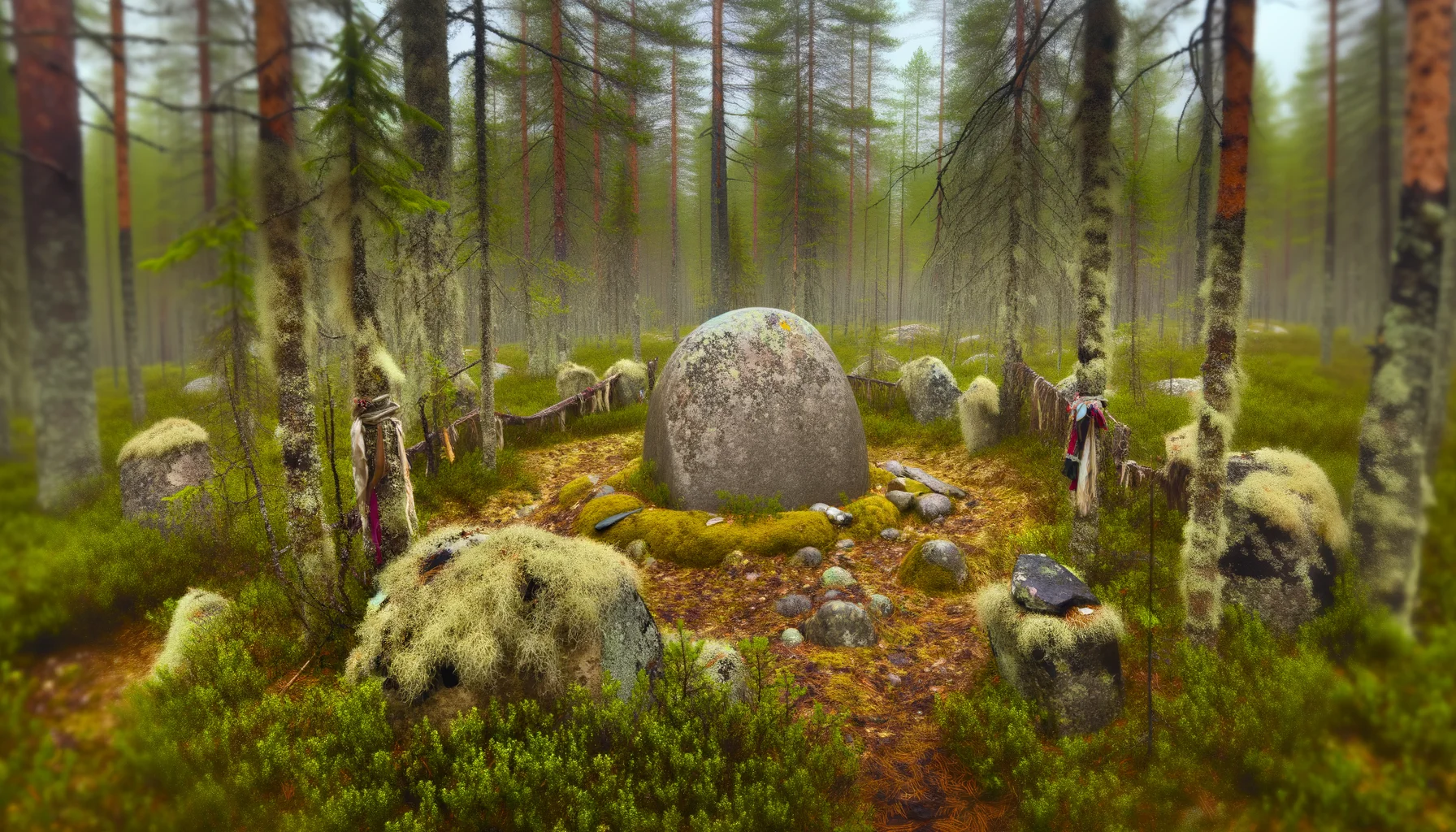 Сейд Любви — общий вид священного камня на плато Воттоваары