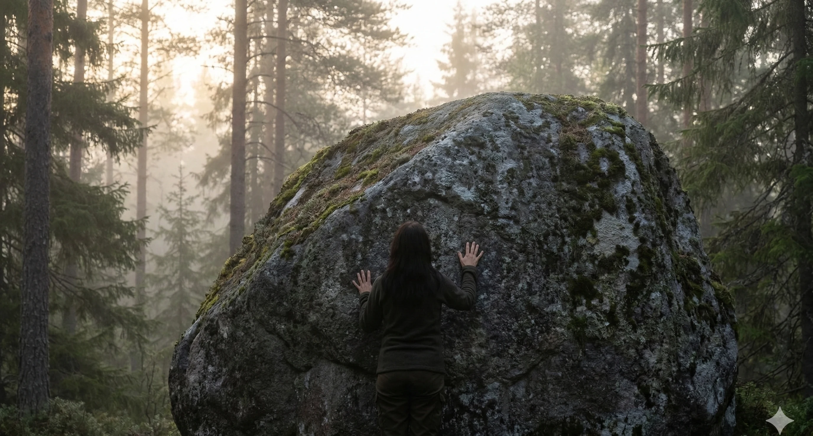 Сейд Макоши — общий вид валуна в ландшафте Воттоваары