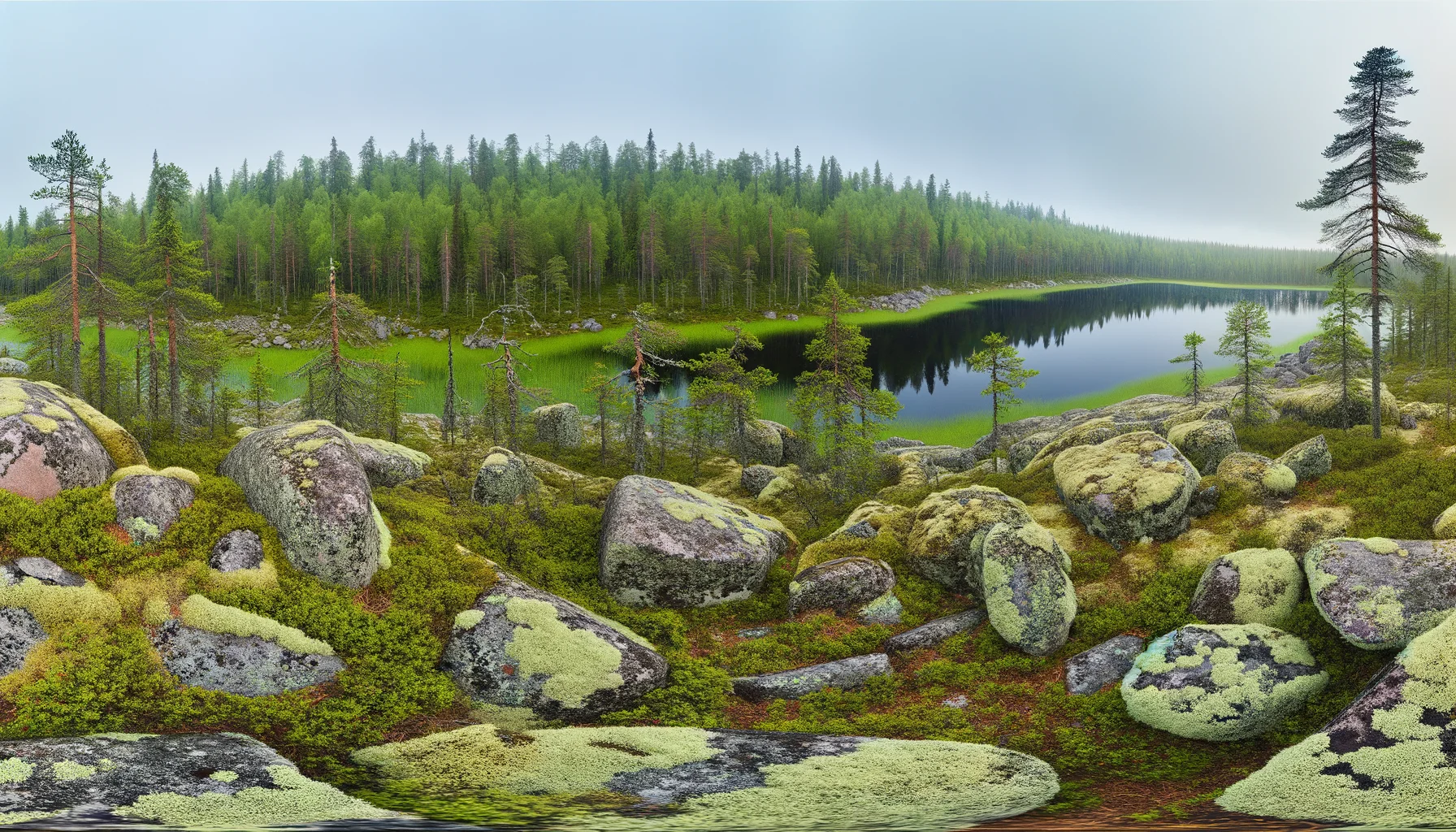 Озеро Пизанец — панорамный вид с берега