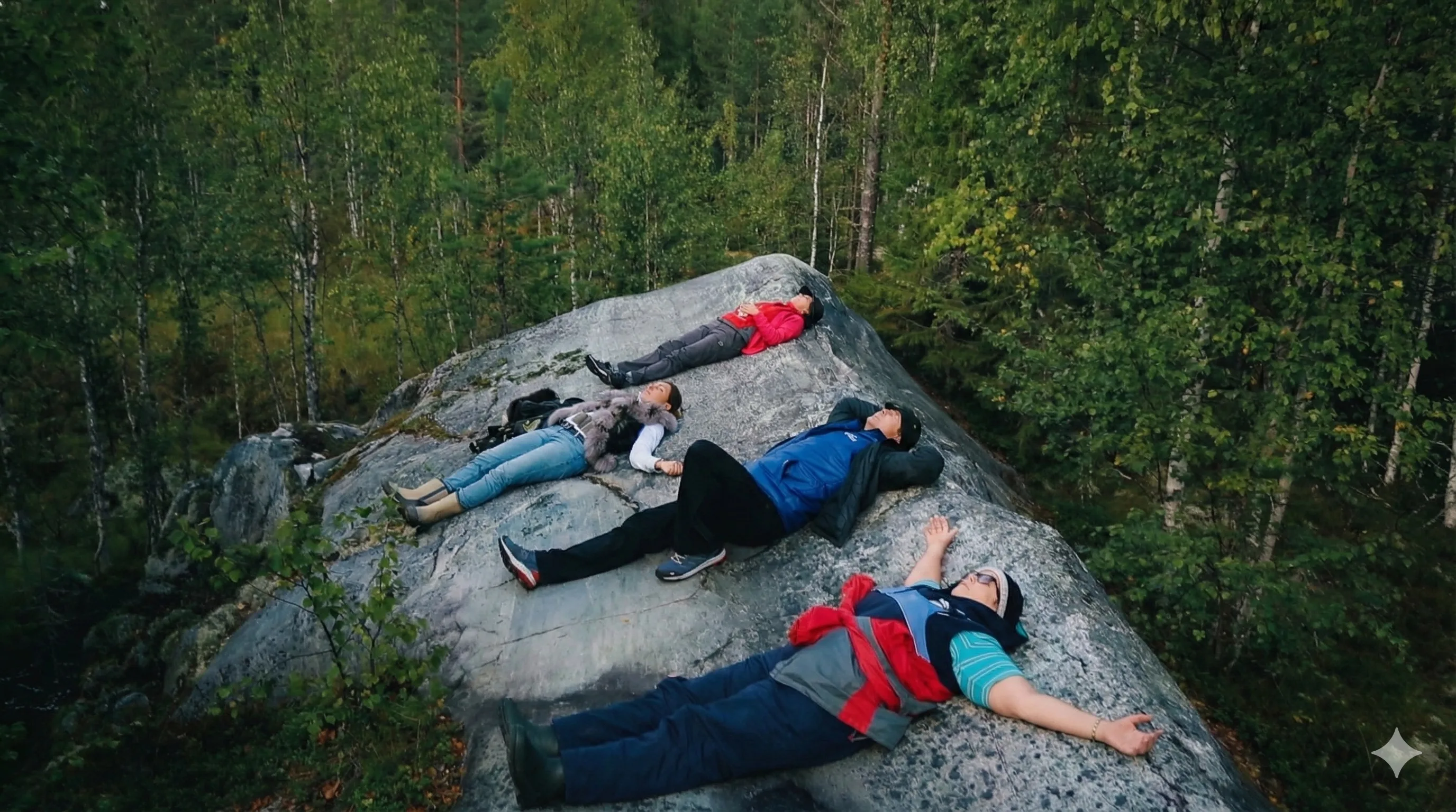 Сейд Дракон — туристы у гряды