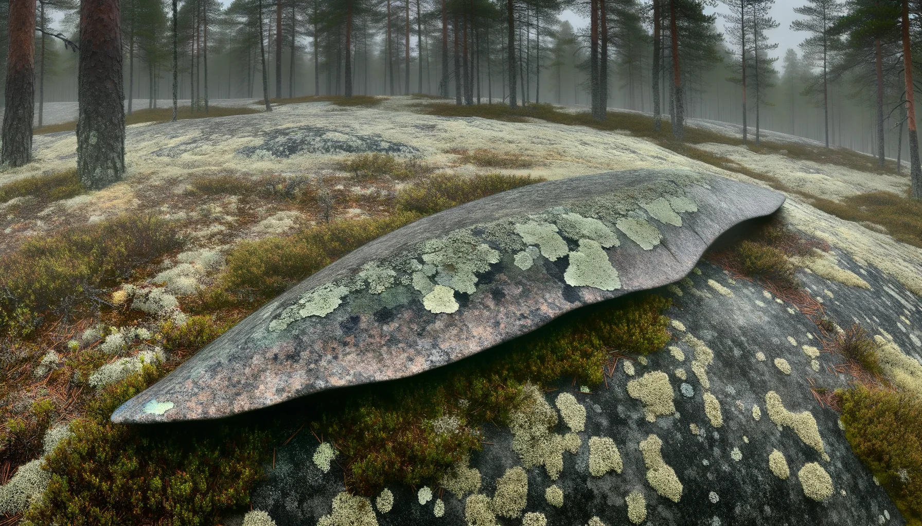 Силуэт рыбы — деталь каменного профиля с изгибом тела