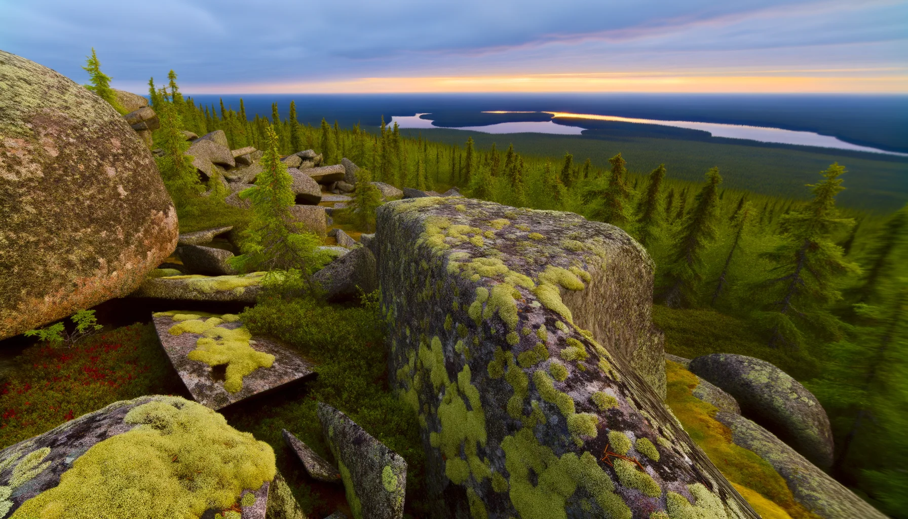 Точка рассвета — панорама восточного склона Воттоваары